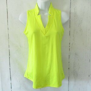 LUCKY IN LOVE Tank Top XS 0 2 Yellow Sleeveless V Neck
